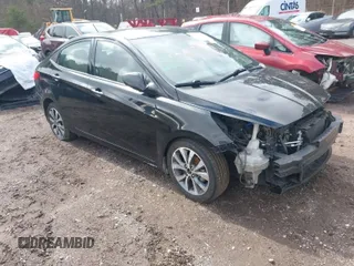 2017 Hyundai Accent SE with VIN KMHCT4AE3HU280843, listed as a IAAI auction lot 41545462 with 107,428 mi miles. Bid and sale history available at carsss.com. Image 1.