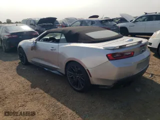 2018 Chevrolet Camaro ZL1 with VIN 1G1FK3D6XJ0132018, listed as a Copart auction lot 71005784 with 15,172 mi miles and Salvage Title. Bid and sale history available at carsss.com. Image 2.