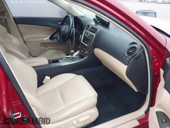 2008 Lexus IS with VIN JTHBK262085061532, listed as a IAAI auction lot 41931577 with 244,834 mi miles. Bid and sale history available at carsss.com. Image 5.