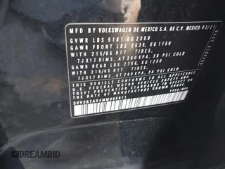 2021 Volkswagen Tiguan SE z VIN 3VV3B7AX4MM095811, wystawiony jako IAAI lot #41476490 z przebiegiem 25 668 mil mil oraz . Historia ofert i sprzedaży dostępna na DreamBid. Obrazek 9.