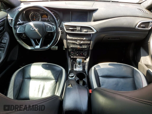 2017 Infiniti QX30 Sport with VIN SJKCH5CP8HA023671, listed as a Copart auction lot 58392695 with 113,602 mi miles and Salvage title. Bid and sale history available at DreamBid. Image 8.