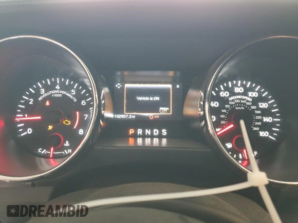 2017 Ford Mustang EcoBoost with VIN 1FA6P8THXH5256771, listed as a Copart auction lot 87686885 with 102,657 mi miles and Salvage title. Bid and sale history available at DreamBid. Image 9.