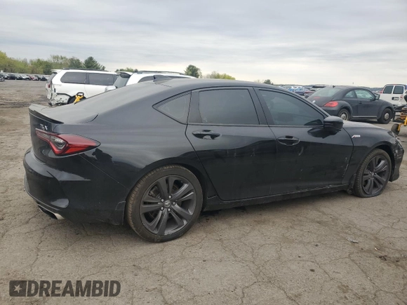 2022 Acura TLX w/A-Spec Package with VIN 19UUB5F51NA003892, listed as a Copart auction lot 53790725 with 52,986 mi miles and Salvage title. Bid and sale history available at DreamBid. Image 3.