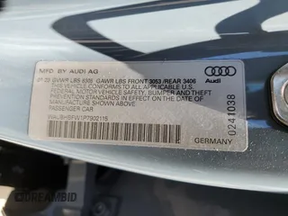 2023 Audi RS e-tron GT z VIN WAUBHBFW1P7902115, wystawiony jako Copart lot #60994784 z przebiegiem 10 305 mil mil oraz Szkody całkowita. Historia ofert i sprzedaży dostępna na DreamBid. Obrazek 12.
