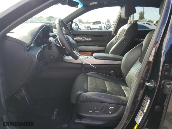 2022 Genesis GV70 2.5T with VIN KMUMADTB8NU033506, listed as a Copart auction lot 46366325 with 28,615 mi miles and Salvage Title. Bid and sale history available at carsss.com. Image 7.