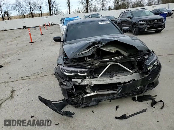 2020 BMW 3 Series 330i xDrive with VIN 3MW5R7J01L8B21498, listed as a Copart auction lot 49526285 with 76,575 mi miles and Salvage Title. Bid and sale history available at carsss.com. Image 10.