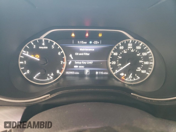 2018 Nissan Maxima S with VIN 1N4AA6AP0JC403823, listed as a Copart auction lot 46411915 with 182,903 mi miles and Salvage Title. Bid and sale history available at DreamBid. Image 9.