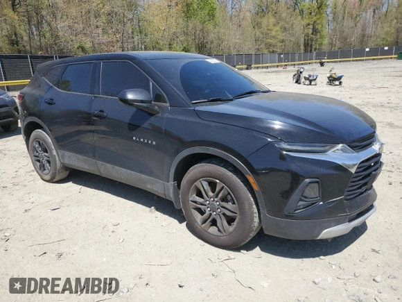 2020 Chevrolet Blazer LT with VIN 3GNKBCRS1LS618635, listed as a Copart auction lot 53455835 with 60,227 mi miles and Salvage title. Bid and sale history available at DreamBid. Image 4.