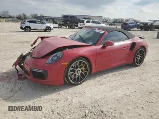 2017 Porsche 911 Turbo with VIN WP0CD2A95HS178366, listed as a Copart auction lot 45720345 with 61,350 mi miles and Salvage Title. Bid and sale history available at carsss.com. Image 1.