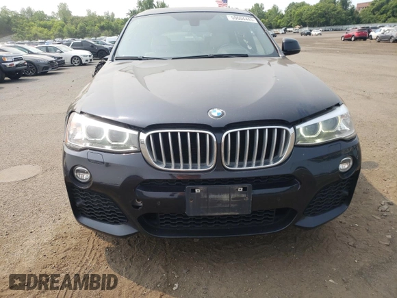 2015 BMW X4 xDrive35i with VIN 5UXXW5C59F0E87517, listed as a Copart auction lot 59604445 with 185,064 mi miles and Salvage title. Bid and sale history available at DreamBid. Image 5.