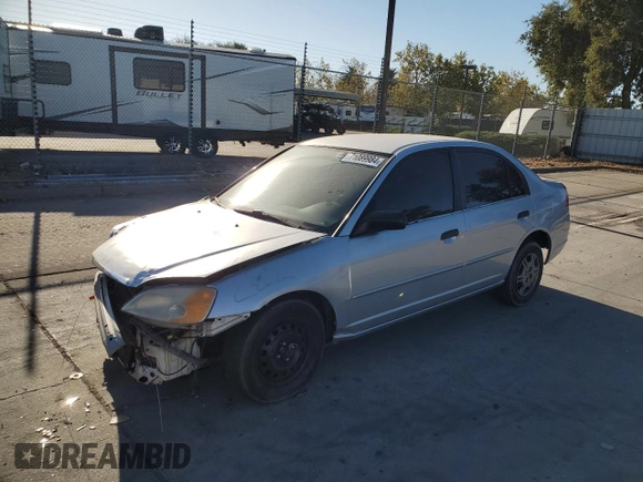 2001 Honda Civic LX with VIN 2HGES16551H562161, listed as a Copart auction lot 71089984 with 0 mi miles and Salvage Title. Bid and sale history available at carsss.com. Image 1.