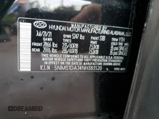 2022 Hyundai Santa Fe SE z VIN 5NMS1DAJ4NH383520, wystawiony jako Copart lot #80244793 z przebiegiem Nie podano mil oraz . Historia ofert i sprzedaży dostępna na DreamBid. Obrazek 14.