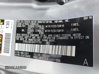 2017 Toyota Sienna SE with VIN 5TDXZ3DC5HS777793, listed as a IAAI auction lot 42295108 with 142,707 mi miles and . Bid and sale history available at DreamBid. Image 9.