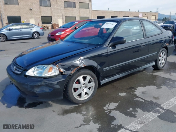 1999 Honda Civic DX with VIN 1HGEJ6223XL034321, listed as a IAAI auction lot 41647713 with 271,526 mi miles. Bid and sale history available at carsss.com. Image 18.