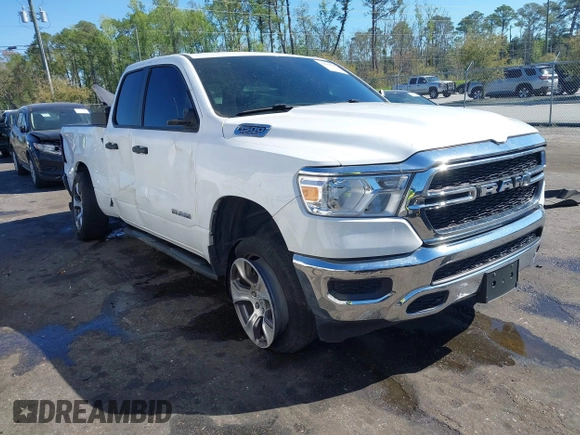 2019 Ram 1500 Tradesman z VIN 1C6RRECT8KN604344, wystawiony jako IAAI lot #41889504 z przebiegiem 123 773 mil mil oraz . Historia ofert i sprzedaży dostępna na DreamBid. Obrazek 1.