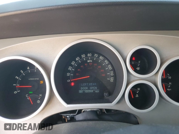 2008 Toyota Tundra 4WD Truck LTD with VIN 5TFDV58138X062606, listed as a Copart auction lot 74028164 with 166,844 mi miles and Salvage Title. Bid and sale history available at carsss.com. Image 9.
