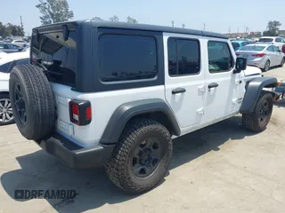 2018 Jeep Wrangler Unlimited Sport S with VIN 1C4HJXDN7JW232530, listed as a IAAI auction lot 42362544 with 89,972 mi miles and . Bid and sale history available at DreamBid. Image 4.