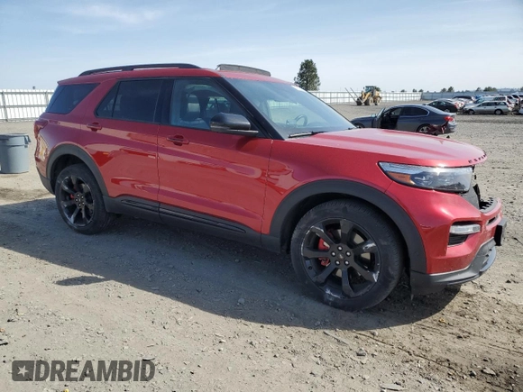 2022 Ford Explorer ST with VIN 1FM5K8GC3NGB02451, listed as a Copart auction lot 54717345 with 48,599 mi miles and Salvage Title. Bid and sale history available at carsss.com. Image 4.