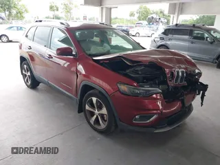 2019 Jeep Cherokee Limited with VIN 1C4PJLDX5KD406663, listed as a IAAI auction lot 42654588 with 55,635 mi miles and . Bid and sale history available at DreamBid. Image 1.