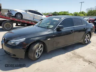 2008 BMW 5 Series 535i with VIN WBANW135X8CZ75971, listed as a Copart auction lot 52497715 with 61,050 mi miles and Salvage Title. Bid and sale history available at carsss.com. Image 1.