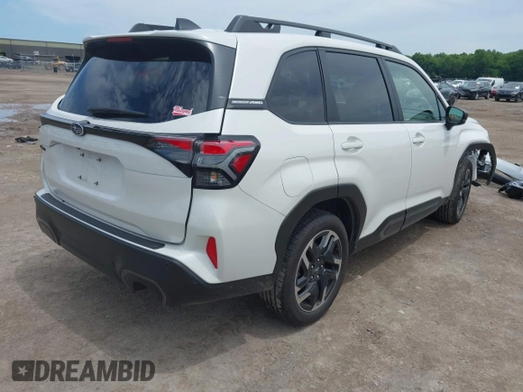 2025 Subaru Forester Limited z VIN JF2SLDRC1SH466790, wystawiony jako IAAI lot #42580221 z przebiegiem 4 094 mil mil oraz . Historia ofert i sprzedaży dostępna na DreamBid. Obrazek 4.