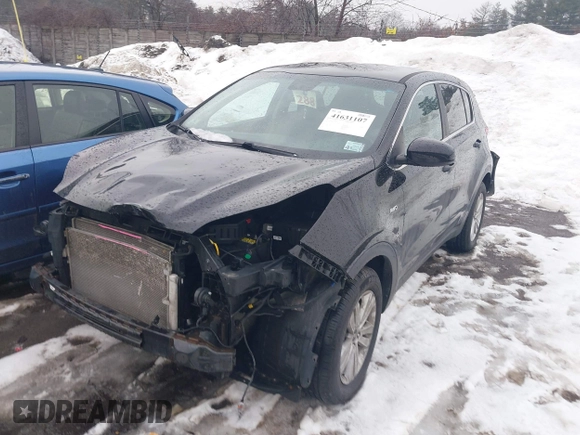 2017 Kia Sportage LX with VIN KNDPMCAC9H7187268, listed as a IAAI auction lot 41631107 with 107,135 mi miles and . Bid and sale history available at carsss.com. Image 17.