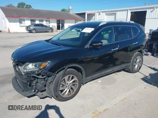 2015 Nissan Rogue SL with VIN 5N1AT2MT6FC755975, listed as a IAAI auction lot 41816748 with 141,648 mi miles. Bid and sale history available at carsss.com. Image 18.