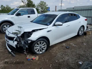 2018 Kia Optima EX with VIN 5XXGU4L35JG221464, listed as a Copart auction lot 58596425 with 72,783 mi miles and Salvage title. Bid and sale history available at DreamBid. Image 1.