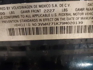 2009 Volkswagen Jetta z VIN 3VWHZ71K79M020139, wystawiony jako IAAI lot #42292767 z przebiegiem 156 619 mil mil oraz . Historia ofert i sprzedaży dostępna na DreamBid. Obrazek 9.