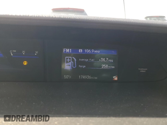 2015 Honda Civic Sedan LX with VIN 19XFB2F59FE206405, listed as a Copart auction lot 51290785 with 174,936 mi miles and Salvage Title. Bid and sale history available at carsss.com. Image 9.