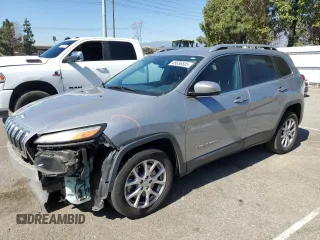 2015 Jeep Cherokee Latitude with VIN 1C4PJLCS3FW620972, listed as a Copart auction lot 46636535 with 76,997 mi miles and Salvage Title. Bid and sale history available at carsss.com. Image 1.