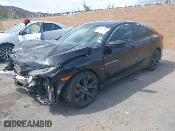 2020 Honda Civic Sedan Sport with VIN 19XFC2F82LE212906, listed as a IAAI auction lot 41915484 with 82,162 mi miles. Bid and sale history available at carsss.com. Image 16.