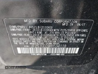 2017 Subaru Forester Premium with VIN JF2SJGEC9HH594118, listed as a IAAI auction lot 41634787 with 147,086 mi miles. Bid and sale history available at carsss.com. Image 9.