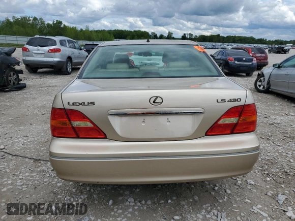 2002 Lexus LS 430 z VIN JTHBN30F320090312, wystawiony jako Copart lot #57827825 z przebiegiem Nie podano mil oraz Czysty tytuł • Clean title. Historia ofert i sprzedaży dostępna na DreamBid. Obrazek 6.