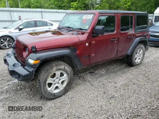 2021 Jeep Wrangler Unlimited Sport z VIN 1C4HJXKN1MW677854, wystawiony jako Copart lot #56583475 z przebiegiem 109 309 mil mil oraz Szkoda całkowita • Salvage title. Historia ofert i sprzedaży dostępna na DreamBid. Obrazek 1.