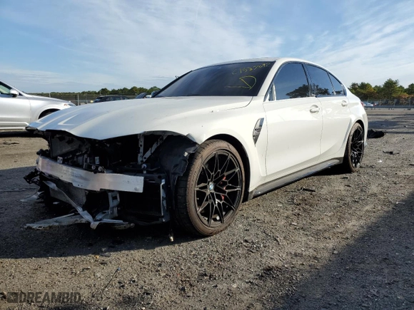 2022 BMW M3 Competition xDrive with VIN WBS43AY07NFL94130, listed as a Copart auction lot 61525892 with 2,784 mi miles. Bid and sale history available at carsss.com. Image 2.