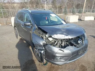 2015 Nissan Rogue SL with VIN 5N1AT2MVXFC850797, listed as a IAAI auction lot 41633483 with 84,377 mi miles. Bid and sale history available at carsss.com. Image 1.