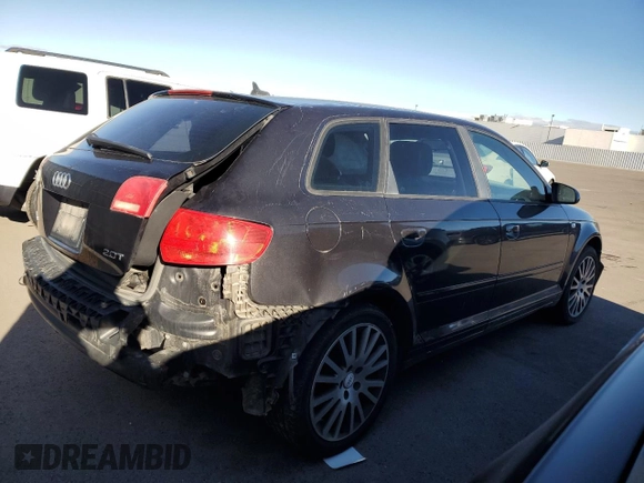 2008 Audi A3 with VIN WAUNF78PX8A179763, listed as a Copart auction lot 77011614 with 194,358 mi miles and Salvage Title. Bid and sale history available at carsss.com. Image 3.