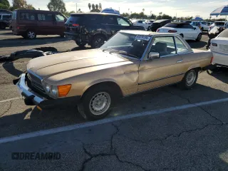1981 Mercedes-Benz 380 with VIN WDBBA45A7BB000937, listed as a Copart auction lot 83370134 with 155,687 mi miles and Clean Title. Bid and sale history available at carsss.com. Image 1.