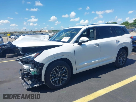 2025 Lexus TX 350 with VIN 5TDAAAA69SS014733, listed as a IAAI auction lot 42481473 with 1,592 mi miles and . Bid and sale history available at DreamBid. Image 18.