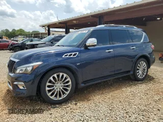 2017 Infiniti QX80 with VIN JN8AZ2NF1H9643052, listed as a Copart auction lot 60028715 with 121,393 mi miles and Salvage title. Bid and sale history available at DreamBid. Image 1.
