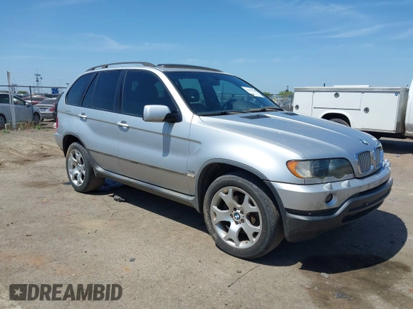 2001 BMW X5 4.4i with VIN WBAFB33511LH18797, listed as a IAAI auction lot 42075328 with 169,396 mi miles. Bid and sale history available at carsss.com. Image 1.