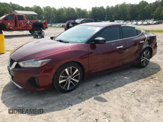 2019 Nissan Maxima SV with VIN 1N4AA6AV6KC382590, listed as a Copart auction lot 58802485 with 163,044 mi miles and Salvage title. Bid and sale history available at DreamBid. Image 1.