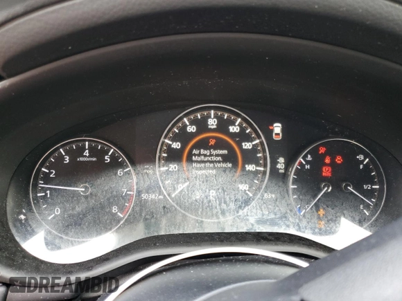 2020 Mazda 3 with VIN 3MZBPABL3LM127020, listed as a Copart auction lot 43922405 with 50,342 mi miles and Salvage title. Bid and sale history available at DreamBid. Image 9.