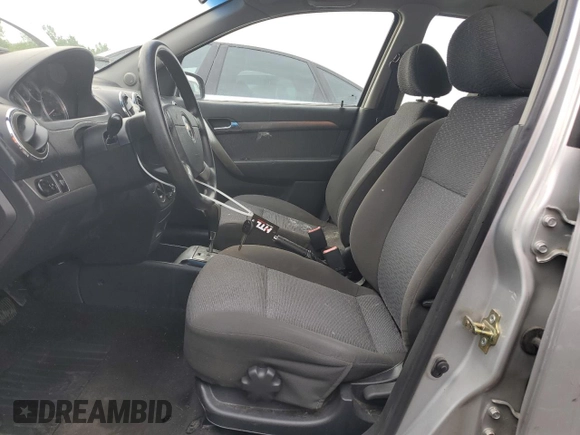 2007 Chevrolet Aveo LT with VIN KL1TG56687B114450, listed as a Copart auction lot 53069435 with 150,469 mi miles and Salvage title. Bid and sale history available at DreamBid. Image 7.