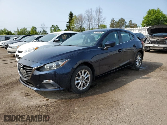 2016 Mazda 3 i Touring with VIN 3MZBM1L74GM318638, listed as a Copart auction lot 59168915 with 88,947 mi miles and Salvage title. Bid and sale history available at DreamBid. Image 1.