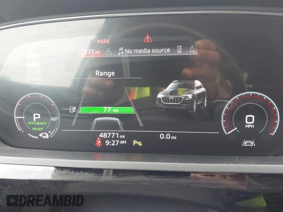 2022 Audi e-tron Premium with VIN WA1AAAGE1NB003892, listed as a IAAI auction lot 42391555 with 48,771 mi miles and . Bid and sale history available at DreamBid. Image 19.