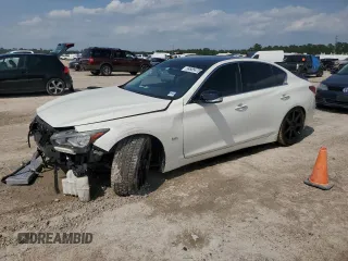 2018 Infiniti Q50 Luxe z VIN JN1EV7ARXJM433559, wystawiony jako Copart lot #54685475 z przebiegiem 84 456 mil mil oraz Szkoda całkowita • Salvage title. Historia ofert i sprzedaży dostępna na DreamBid. Obrazek 1.