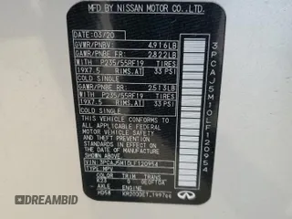 2020 Infiniti QX50 Luxe с VIN 3PCAJ5M10LF120954, выставлен на аукционе Copart как лот 52518695 с пробегом 44 803 миль миль и Списание • Salvage title. История ставок и продаж доступна на DreamBid. Изображение 14.