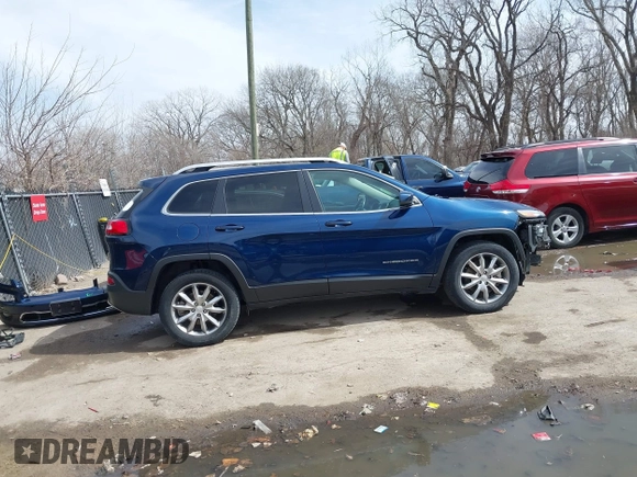 2018 Jeep Cherokee Limited with VIN 1C4PJMDB5JD562002, listed as a IAAI auction lot 41806090 with 116,706 mi miles. Bid and sale history available at carsss.com. Image 14.